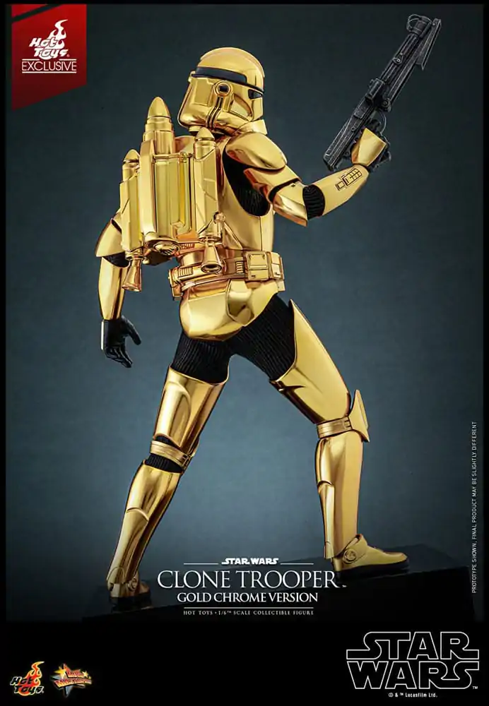 Figurka akcji Star Wars 1/6 Clone Trooper (Gold Chrome Version) Exclusive 30 cm zdjęcie produktu