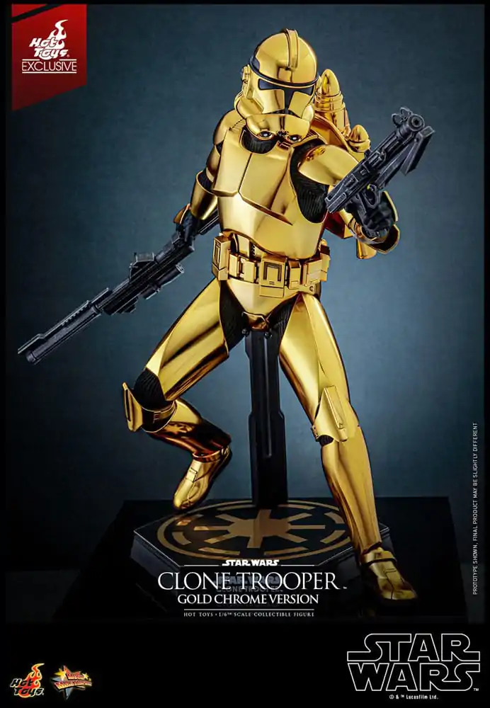 Figurka akcji Star Wars 1/6 Clone Trooper (Gold Chrome Version) Exclusive 30 cm zdjęcie produktu