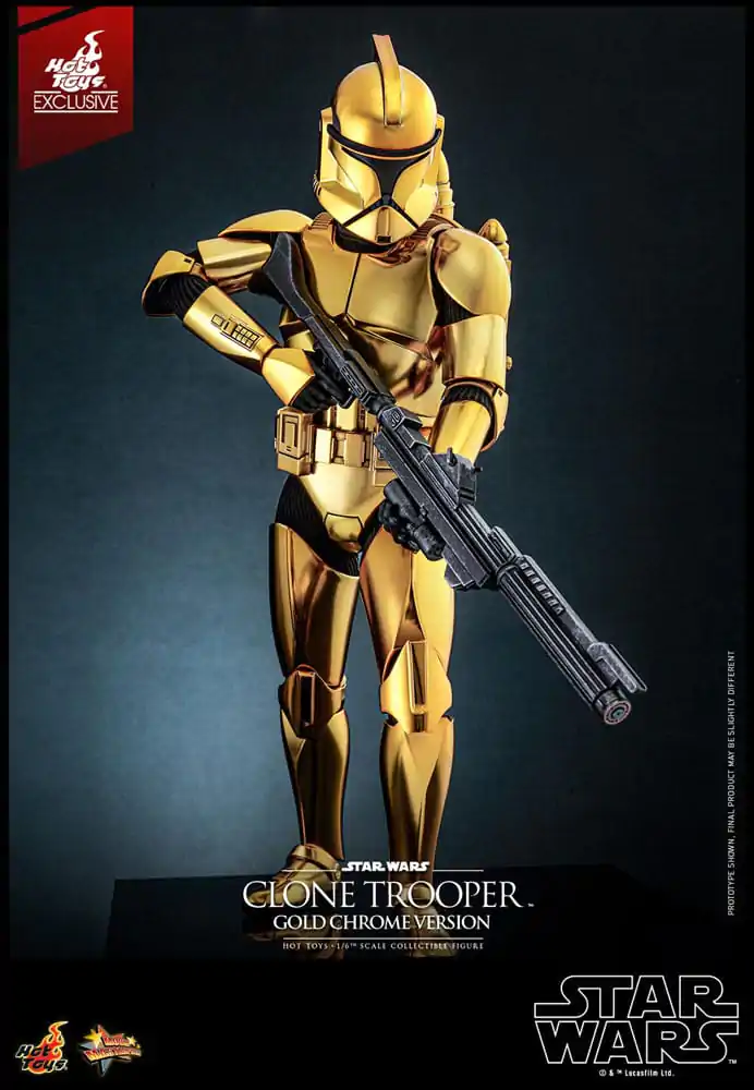 Figurka akcji Star Wars 1/6 Clone Trooper (Gold Chrome Version) Exclusive 30 cm zdjęcie produktu