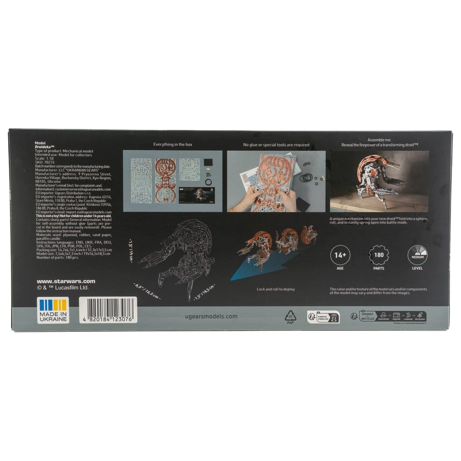 Star Wars 3D Drewniana Łamigłówka Droideka zdjęcie produktu