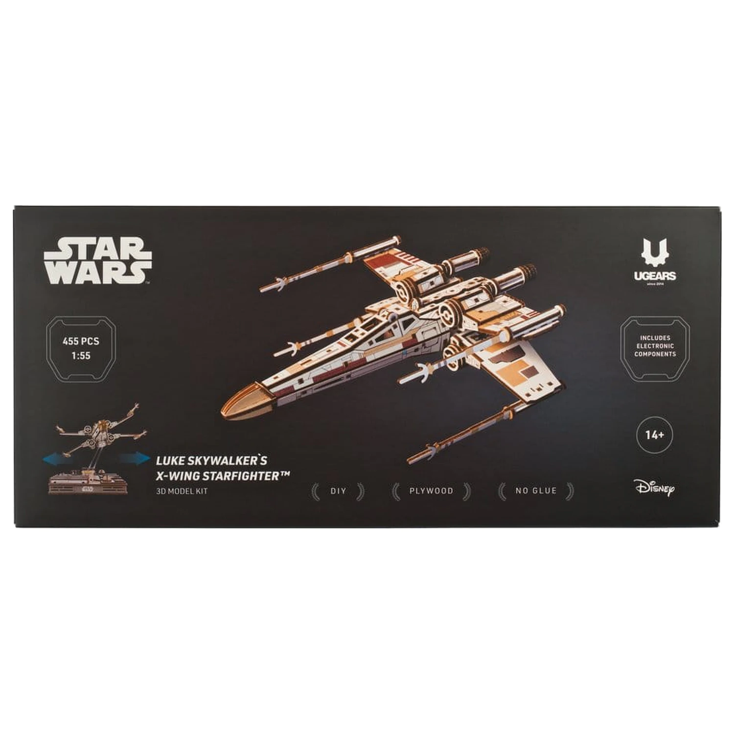 Star Wars Drewniane Puzzle 3D Myśliwiec X-Wing Luke'a Skywalkera zdjęcie produktu