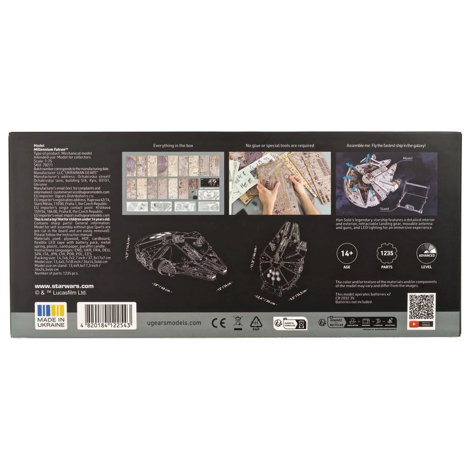 Star Wars 3D Drewniane Puzzle Millennium Falcon zdjęcie produktu