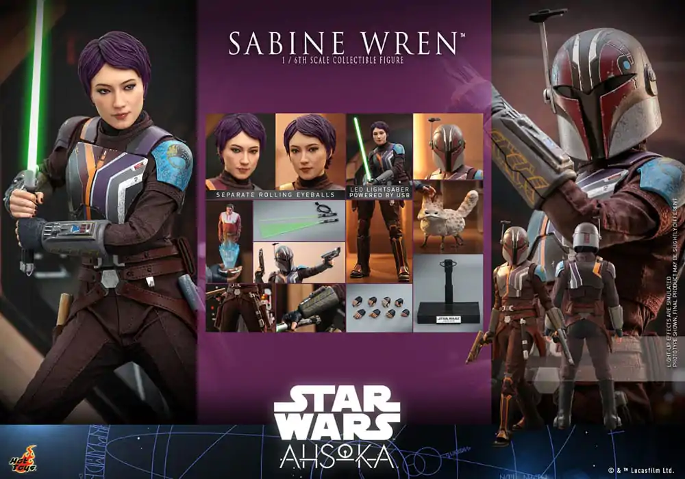 Star Wars: Ahsoka Figurka Akcji 1/6 Sabine Wren 28 cm zdjęcie produktu