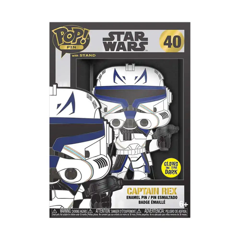 Star Wars Clone Wars Loungefly POP! Emaliowana przypinka Kapitan Rex (Świecąca w ciemności) 10 cm zdjęcie produktu