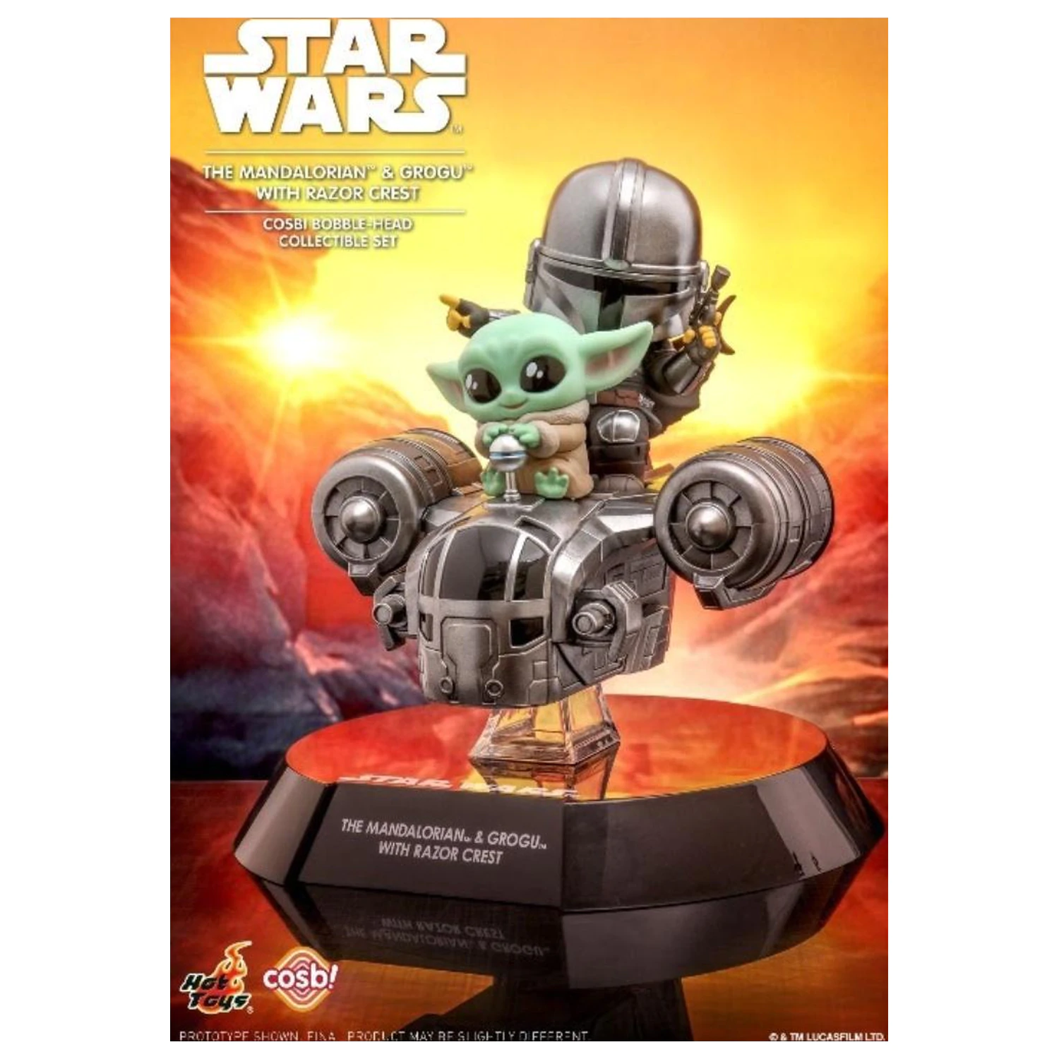 Zestaw figurek Star Wars Cosbaby Wave 2 The Mandalorian & The Child with Razor Crest zdjęcie produktu