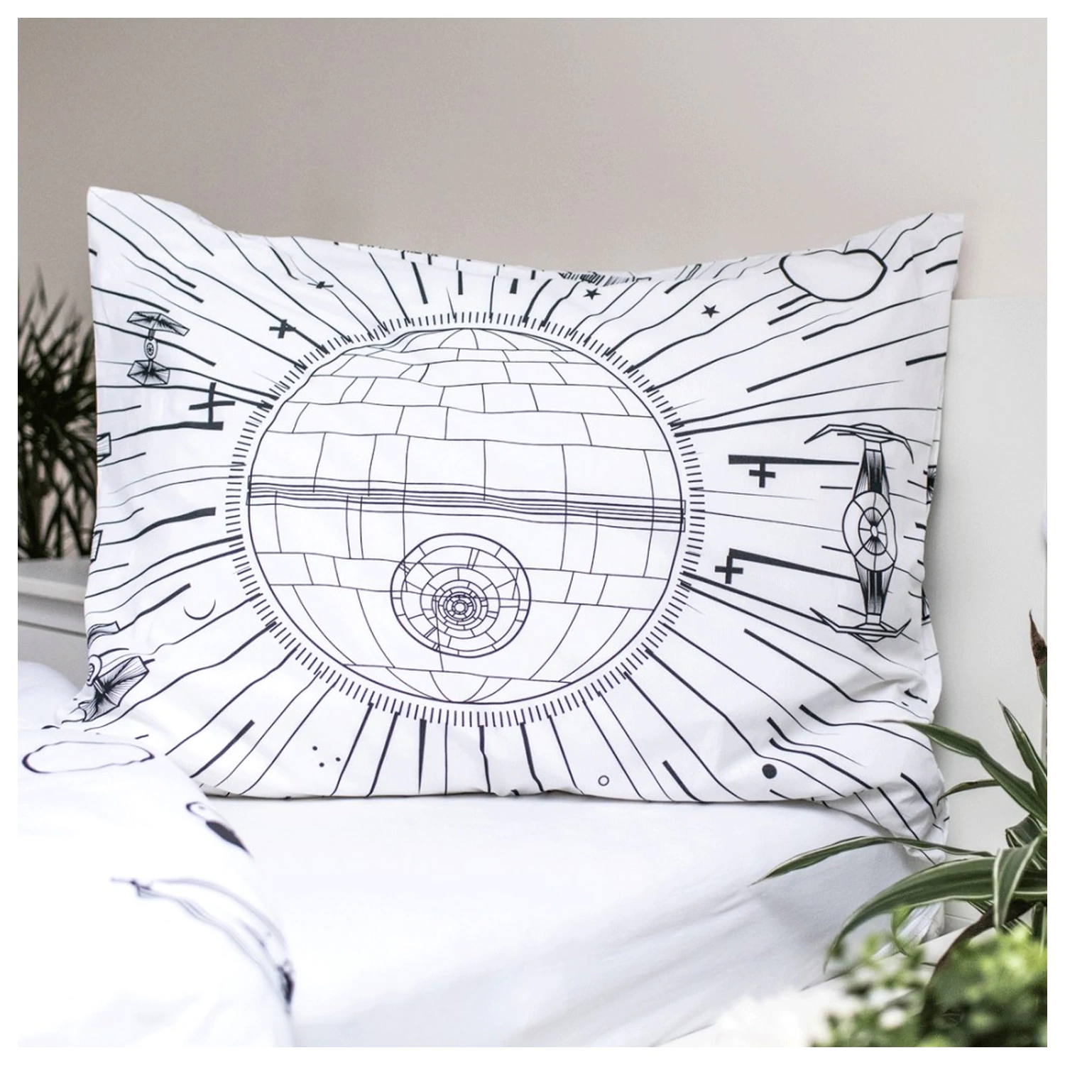 Star Wars Death Star poświata w ciemności poszwa na kołdrę zdjęcie produktu