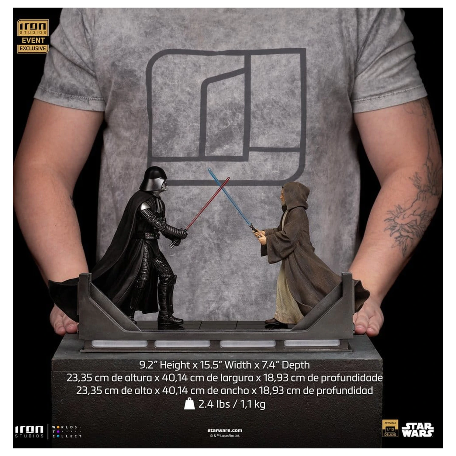 Star Wars Deluxe Art Scale Statua 1/10 Darth Vader Vs Obi-Wan Kenobi (CCXP Exclusive 2025) 24 cm zdjęcie produktu