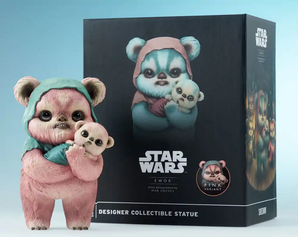 Star Wars Figurka kolekcjonerska Ewok od Mab Graves Różowy Wariant 18 cm zdjęcie produktu