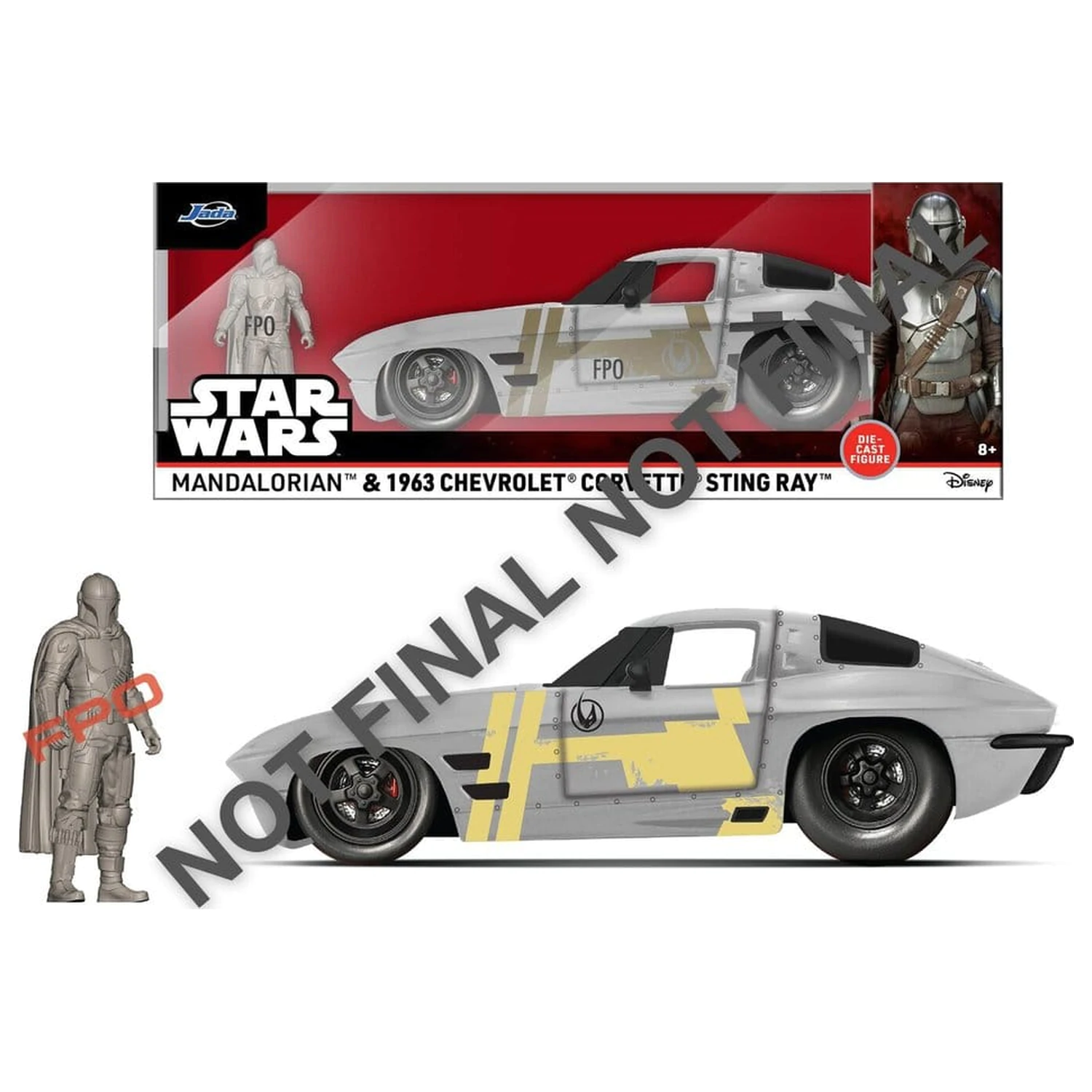 Star Wars Model Diecast 1:24 Mandalorian Chevrolet Corvette Sting Ray 1963 zdjęcie produktu