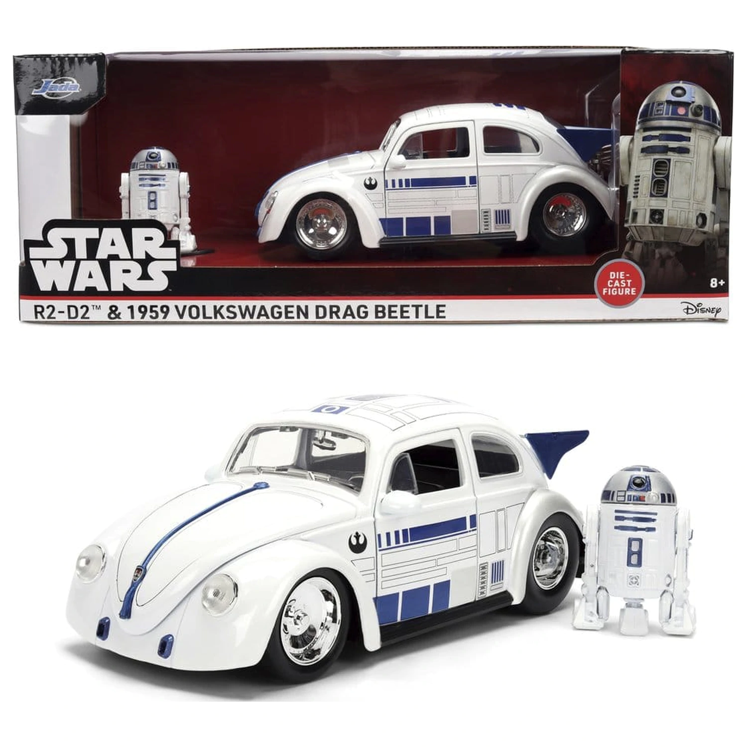 Star Wars Diecast Model 1:24 R2-D2 1959 VW Drag Beetle zdjęcie produktu
