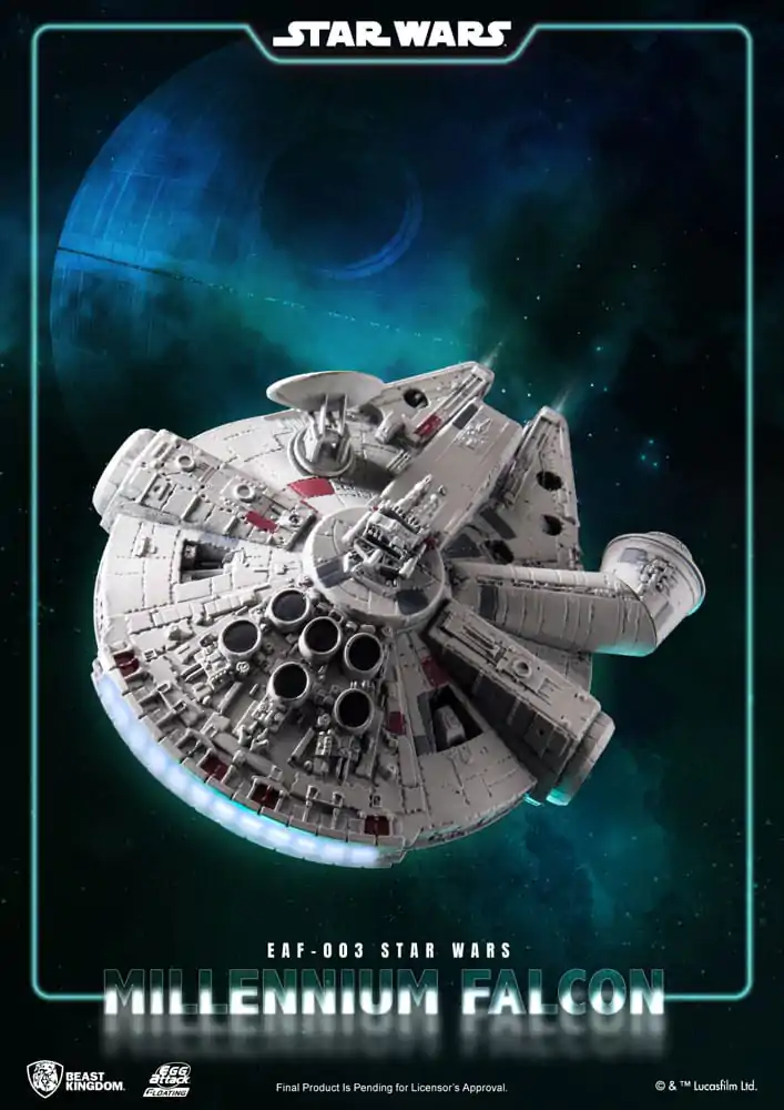 Star Wars Egg Attack Model pływający z funkcją świetlną Millennium Falcon 13 cm zdjęcie produktu