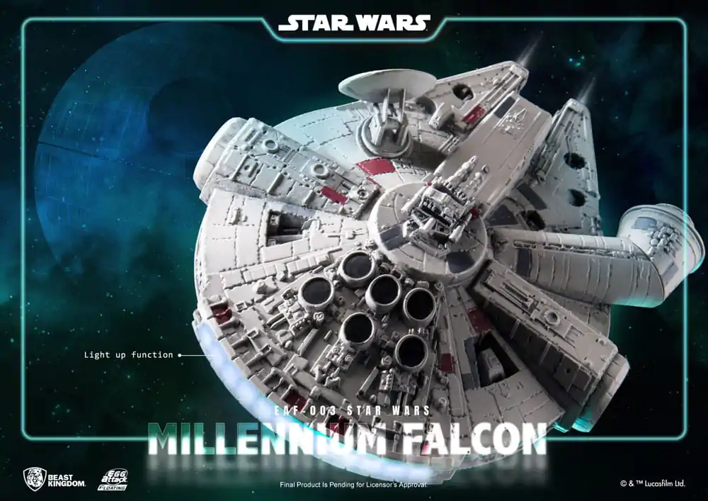 Star Wars Egg Attack Model pływający z funkcją świetlną Millennium Falcon 13 cm zdjęcie produktu