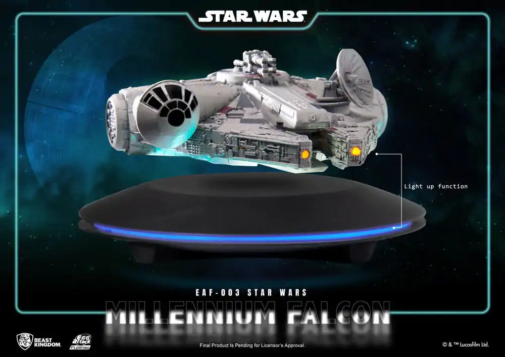 Star Wars Egg Attack Model pływający z funkcją świetlną Millennium Falcon 13 cm zdjęcie produktu