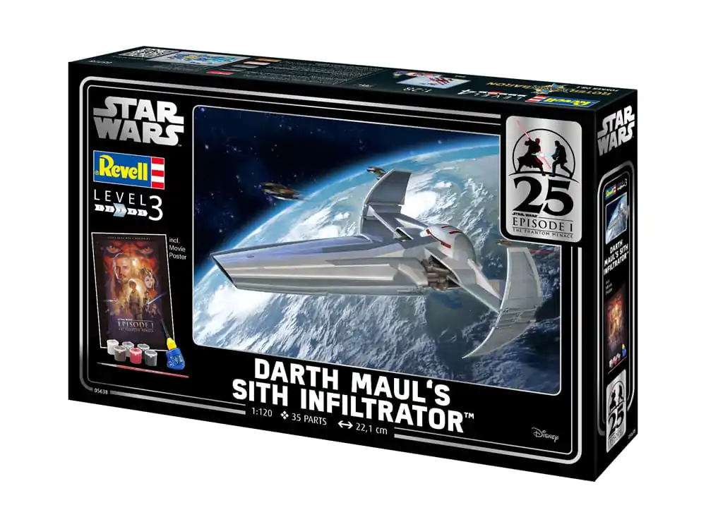 Star Wars: Część I – Mroczne Widmo Zestaw Modelarski na Prezent 1/120 Sith Infiltrator Dartha Maula 22 cm zdjęcie produktu