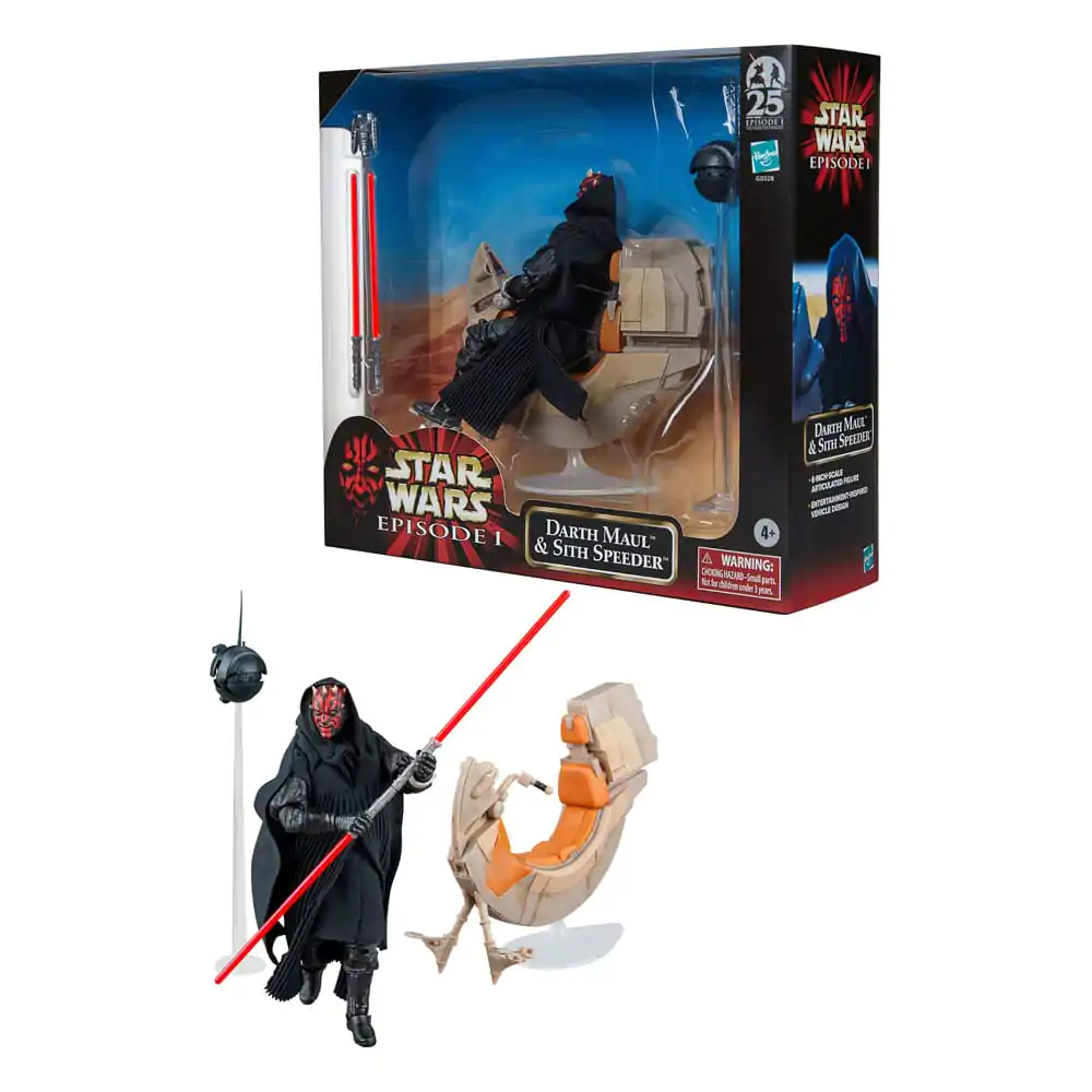 Star Wars: Część I Mroczne Widmo Black Series Pojazd z Figurką Akcji Darth Maul i Ścigacz Sith SDCC 2024 zdjęcie produktu