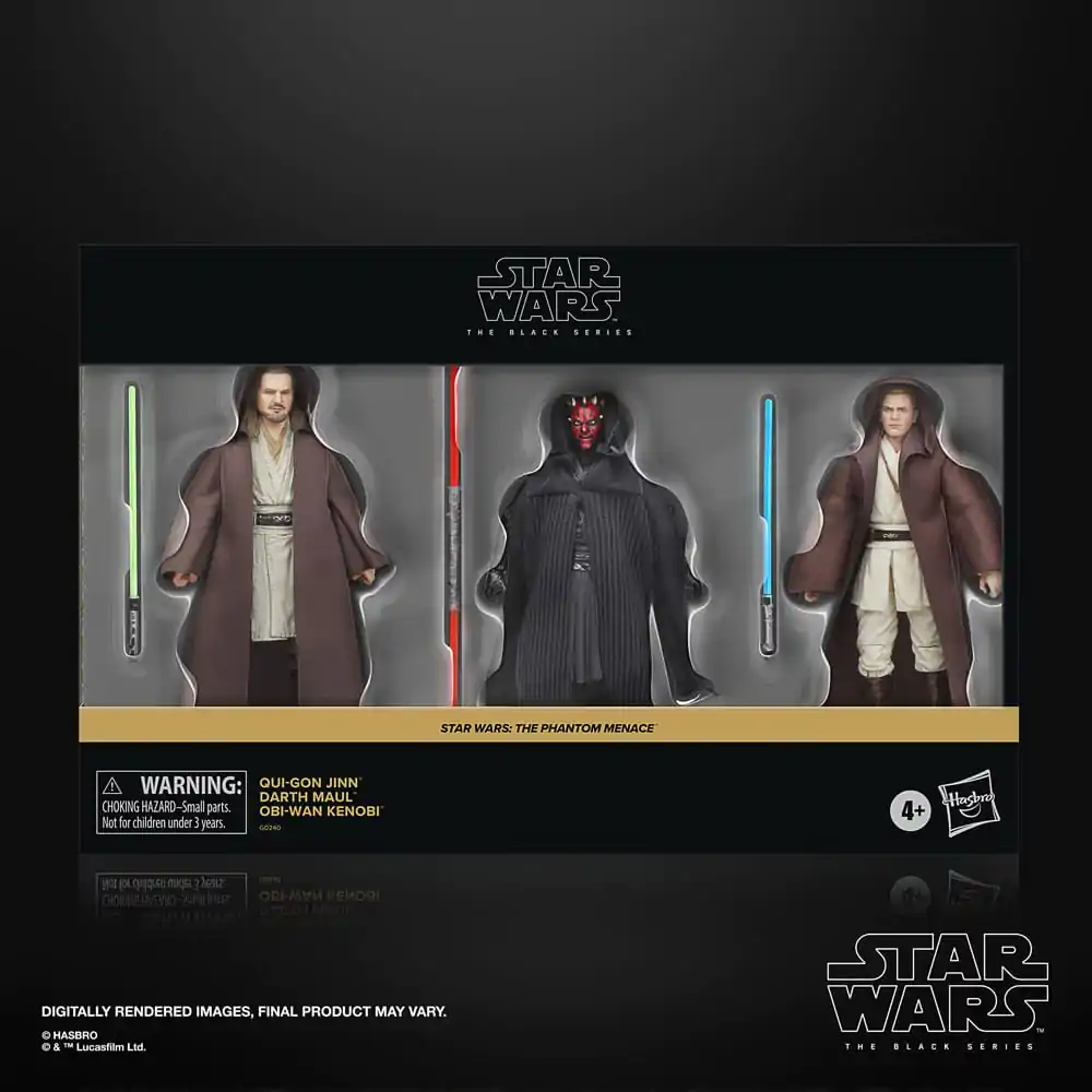 Star Wars: Episode I Black Series Figurki Akcji 3-Pack Qui-Gon Jinn, Darth Maul, Obi-Wan Kenobi 15 cm zdjęcie produktu