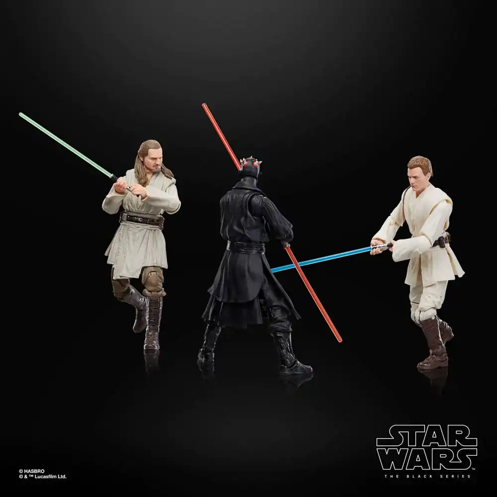 Star Wars: Episode I Black Series Figurki Akcji 3-Pack Qui-Gon Jinn, Darth Maul, Obi-Wan Kenobi 15 cm zdjęcie produktu