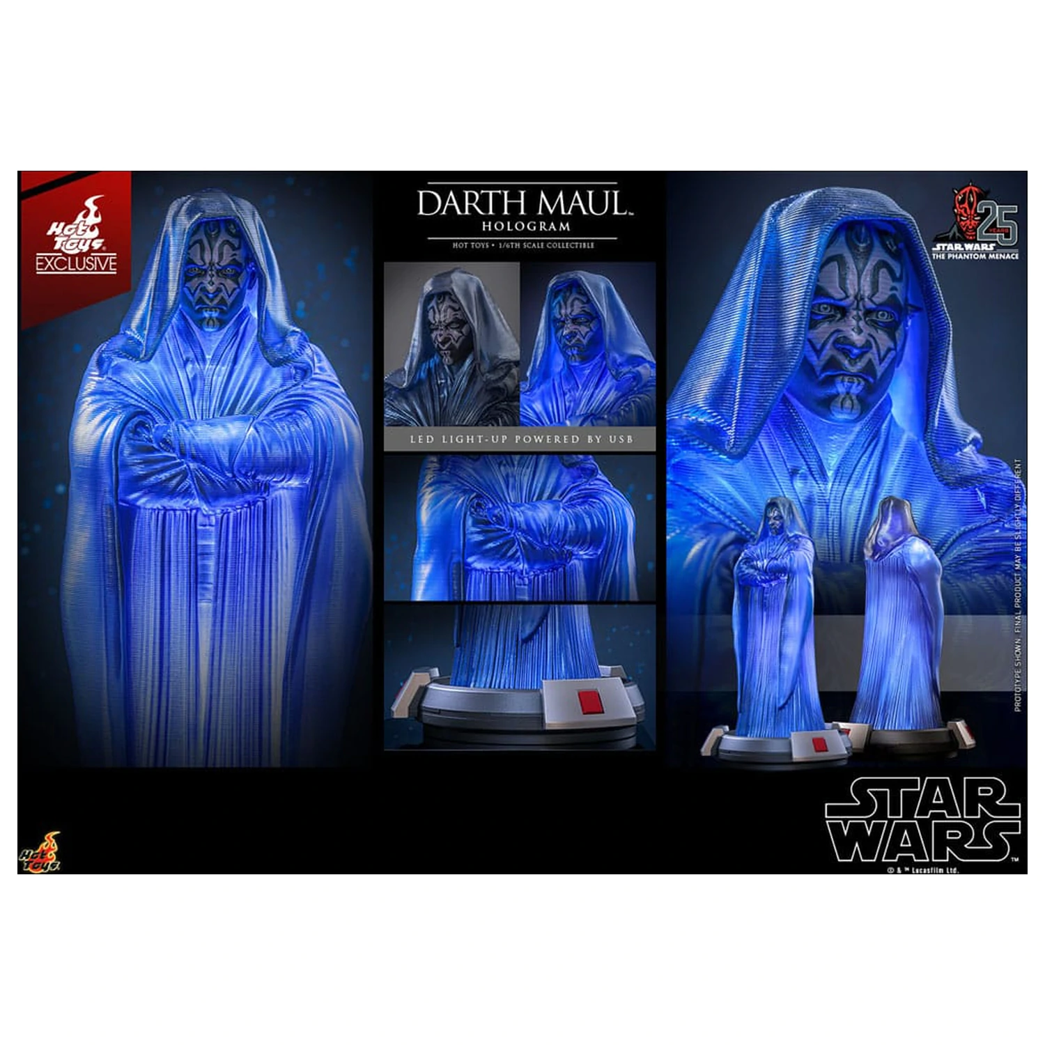 Star Wars Episode I Figurka 1/6 Darth Maul Hologram Hot Toys Exclusive 30 cm zdjęcie produktu