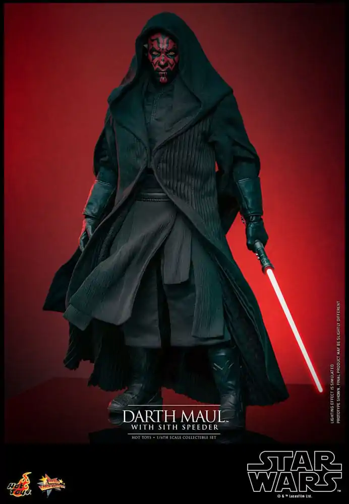 Star Wars: Część I - Mroczne Widmo Movie Masterpiece Figurka Akcji 1/6 Darth Maul ze Ścigaczem Sith 29 cm zdjęcie produktu