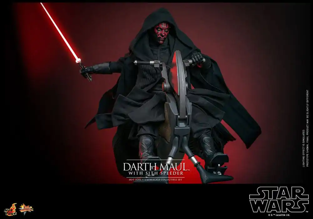 Star Wars: Część I - Mroczne Widmo Movie Masterpiece Figurka Akcji 1/6 Darth Maul ze Ścigaczem Sith 29 cm zdjęcie produktu