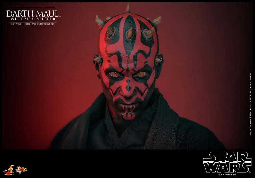 Star Wars: Część I - Mroczne Widmo Movie Masterpiece Figurka Akcji 1/6 Darth Maul ze Ścigaczem Sith 29 cm zdjęcie produktu