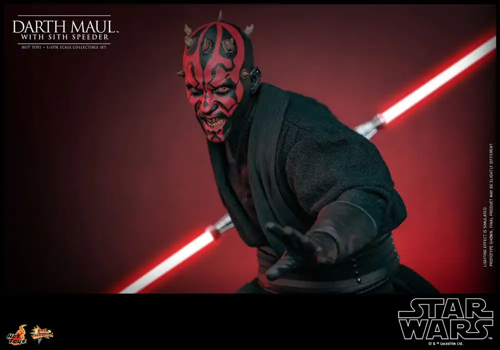 Star Wars: Część I - Mroczne Widmo Movie Masterpiece Figurka Akcji 1/6 Darth Maul ze Ścigaczem Sith 29 cm zdjęcie produktu