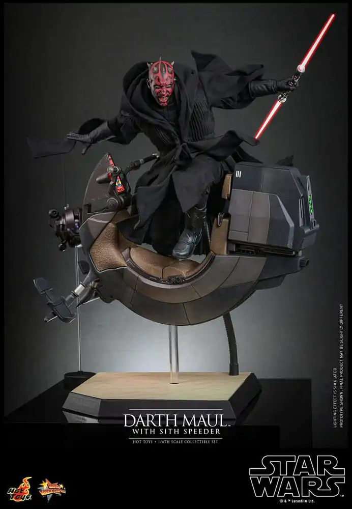 Star Wars: Część I - Mroczne Widmo Movie Masterpiece Figurka Akcji 1/6 Darth Maul ze Ścigaczem Sith 29 cm zdjęcie produktu