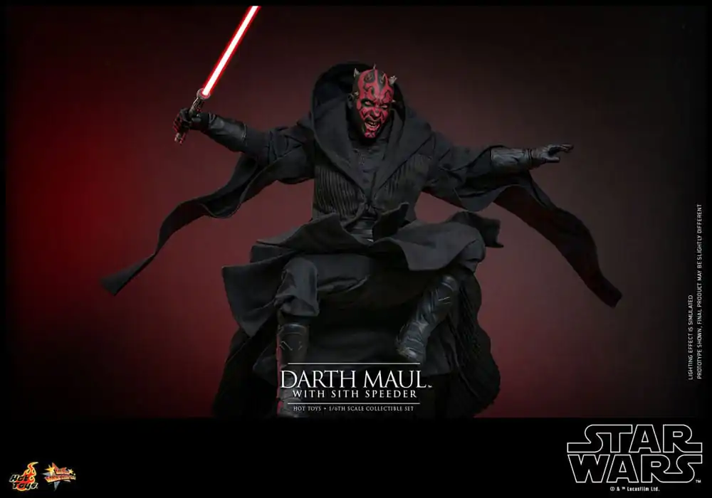 Star Wars: Część I - Mroczne Widmo Movie Masterpiece Figurka Akcji 1/6 Darth Maul ze Ścigaczem Sith 29 cm zdjęcie produktu