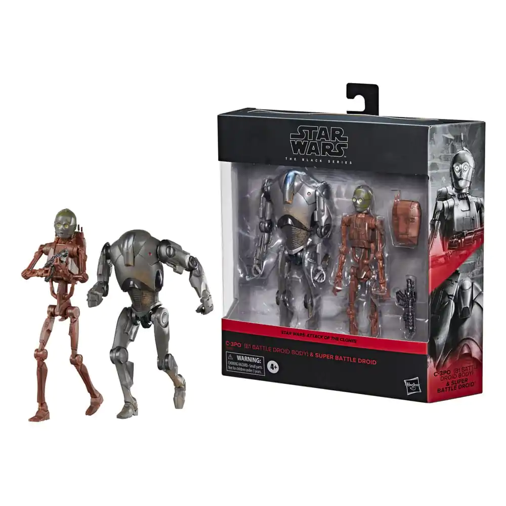 Star Wars Episode II Black Series Figurka Akcji 2-Pack C-3PO (B1 Battle Droid Body) & Super Battle Droid 15 cm zdjęcie produktu