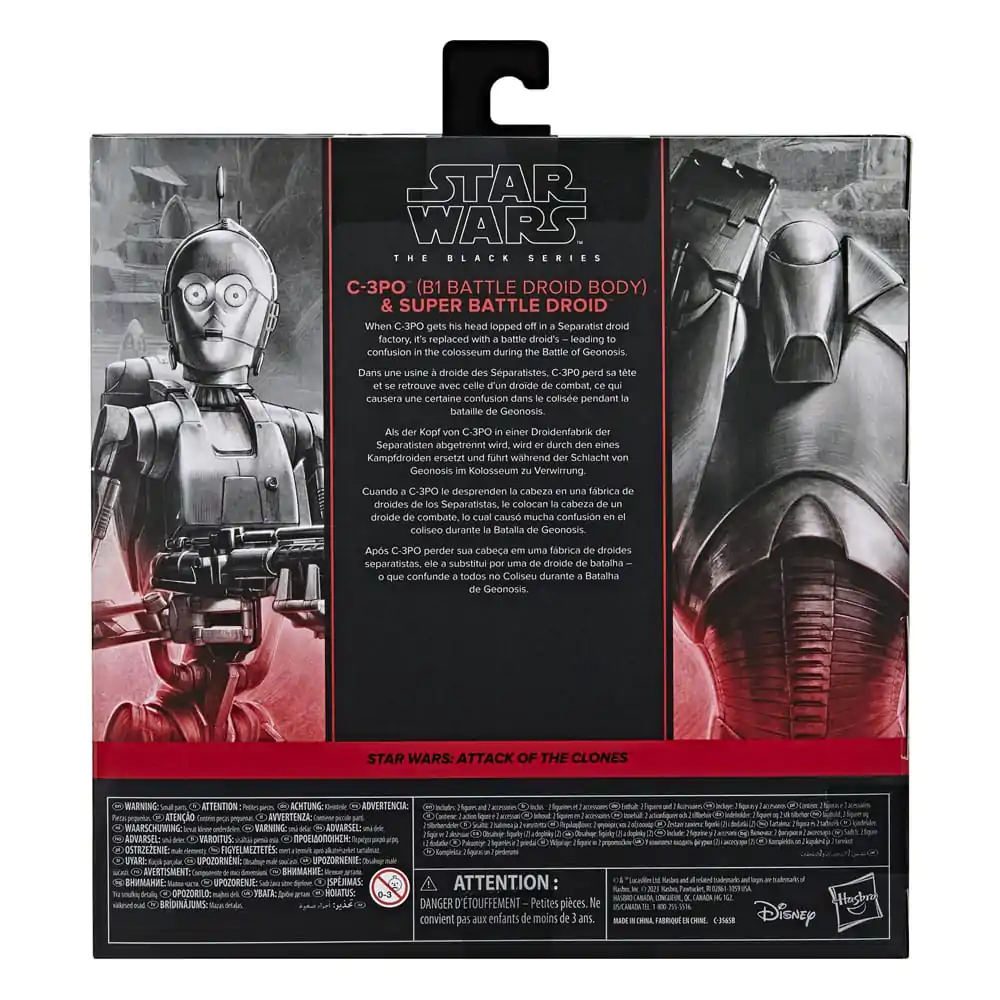 Star Wars Episode II Black Series Figurka Akcji 2-Pack C-3PO (B1 Battle Droid Body) & Super Battle Droid 15 cm zdjęcie produktu