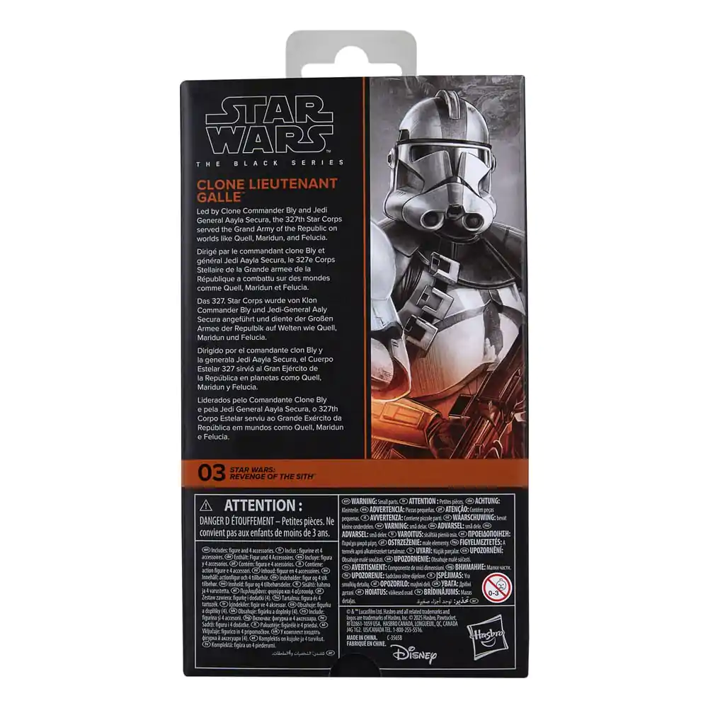 Star Wars Episode III Black Series Figurka akcji Clone Lieutenant Galle 15 cm zdjęcie produktu