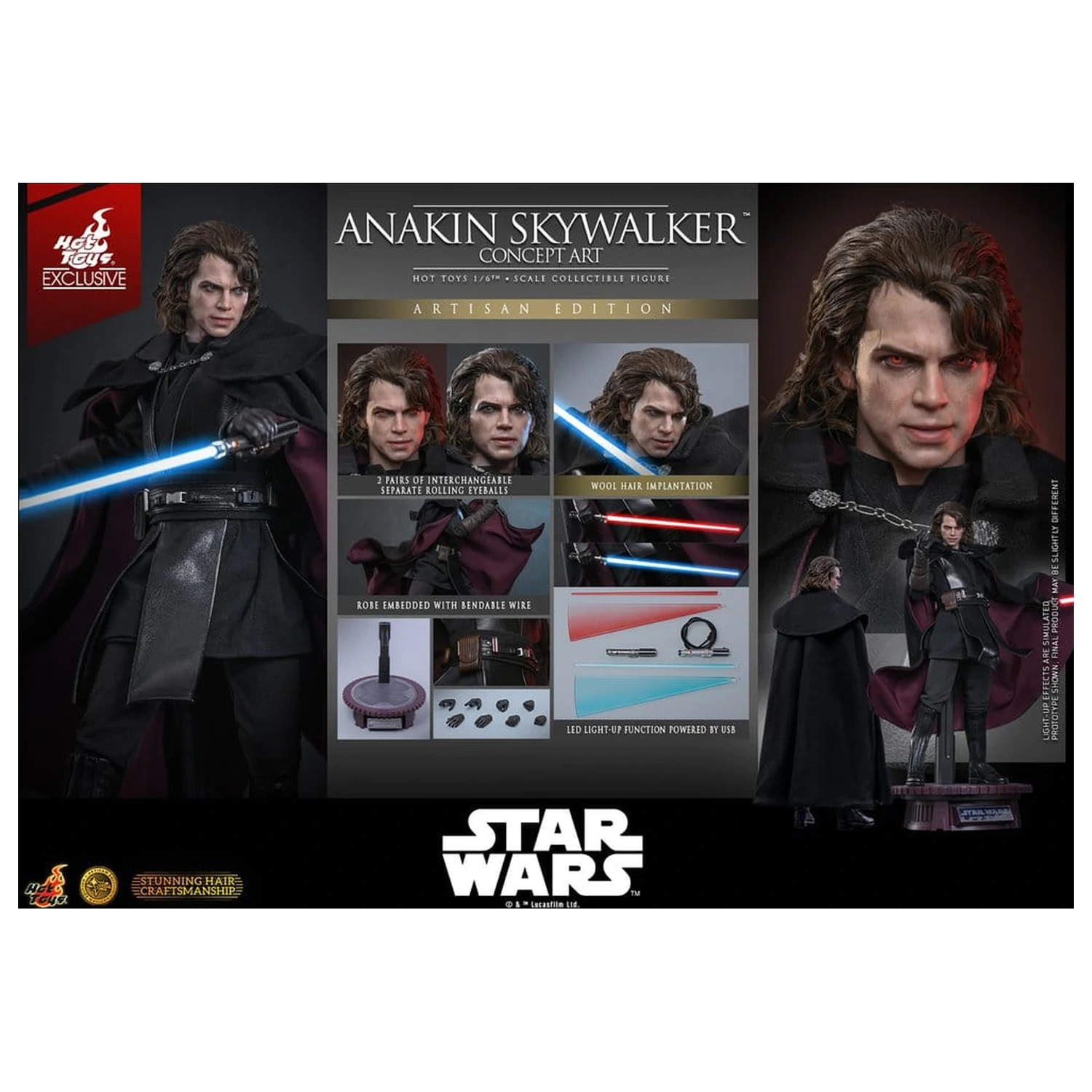 Star Wars Episode III: Revenge Of The Sith Movie Masterpiece Figurka Akcji 1/6 Anakin Skywalker (Concept Art Version) (Artisan Edition) Hot Toys Exclusive 31 cm zdjęcie produktu