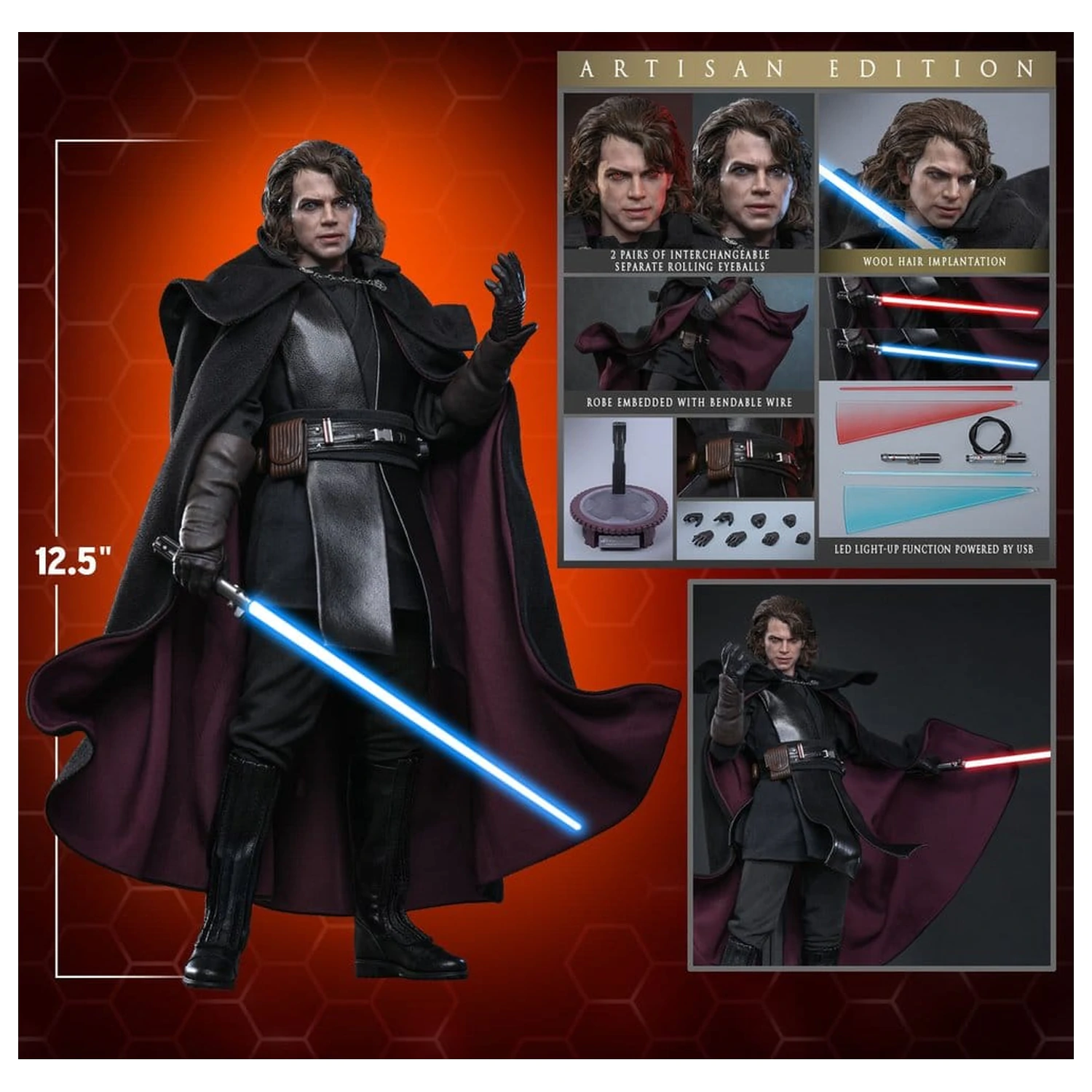 Star Wars Episode III: Revenge Of The Sith Movie Masterpiece Figurka Akcji 1/6 Anakin Skywalker (Concept Art Version) (Artisan Edition) Hot Toys Exclusive 31 cm zdjęcie produktu