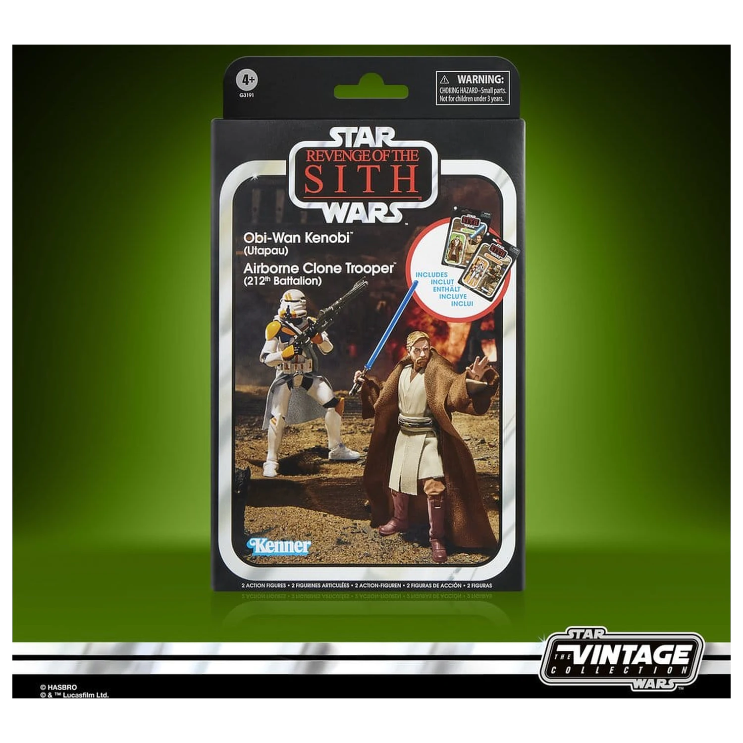 Star Wars Episode III Vintage Collection zestaw 2 figurek akcji Obi-Wan Kenobi i Airborne Clone Trooper 10 cm zdjęcie produktu