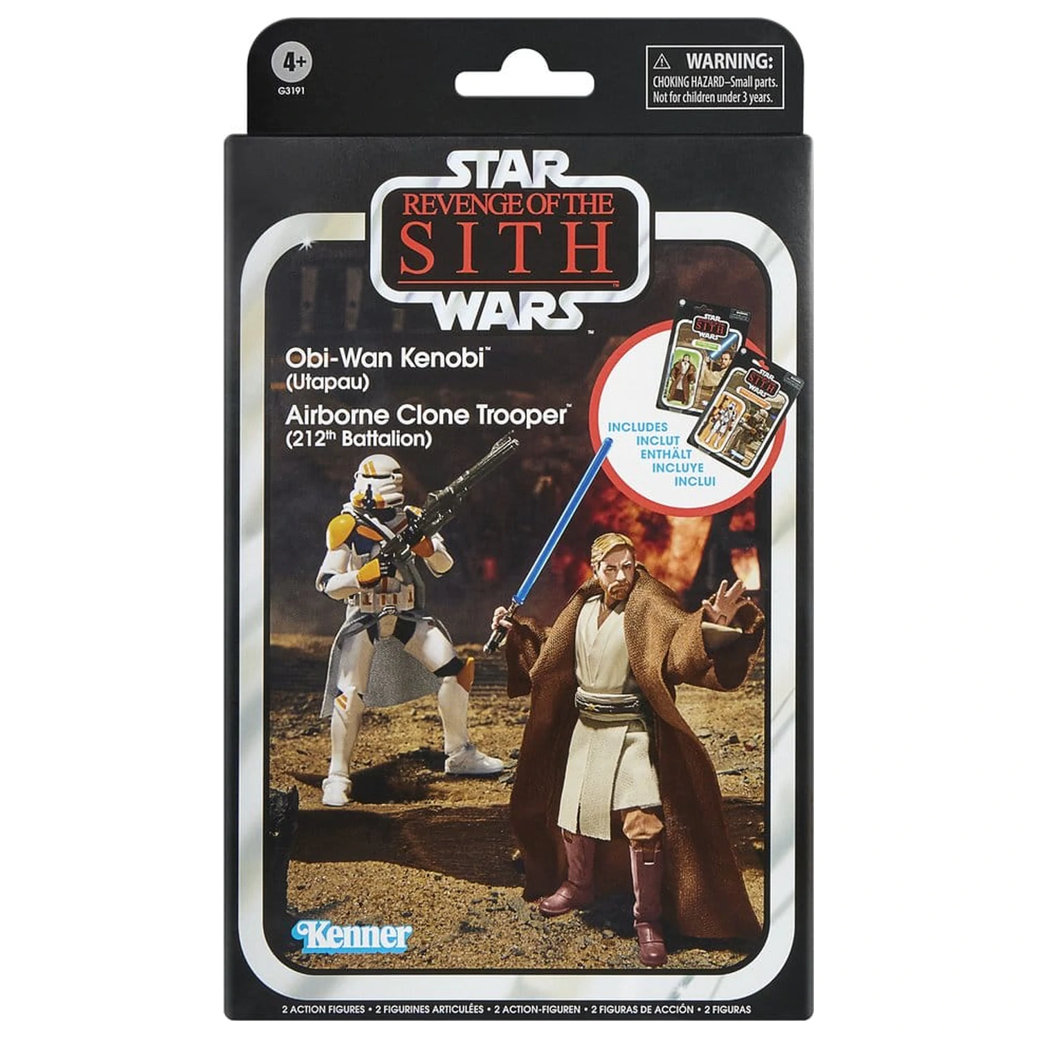 Star Wars Episode III Vintage Collection zestaw 2 figurek akcji Obi-Wan Kenobi i Airborne Clone Trooper 10 cm zdjęcie produktu