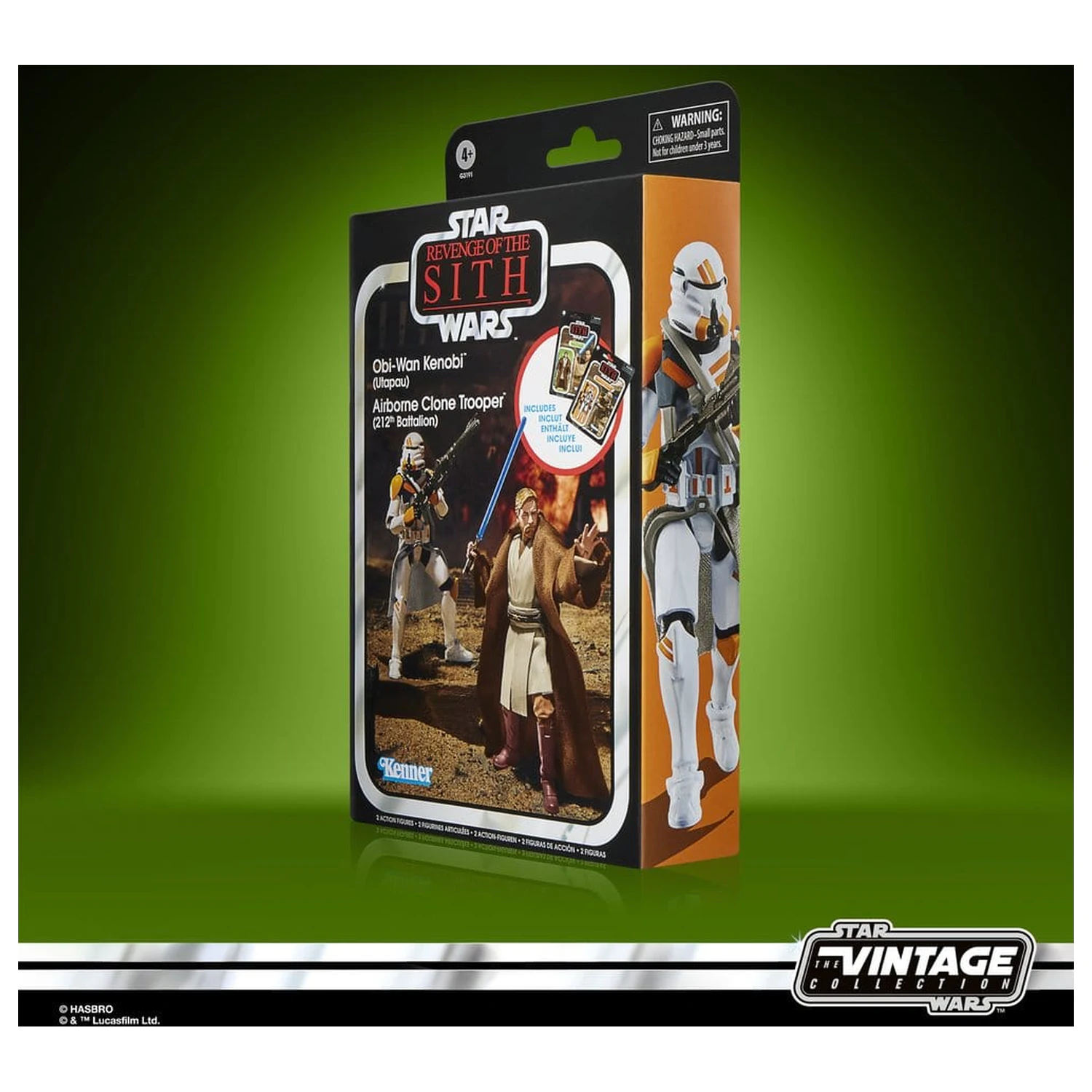 Star Wars Episode III Vintage Collection zestaw 2 figurek akcji Obi-Wan Kenobi i Airborne Clone Trooper 10 cm zdjęcie produktu