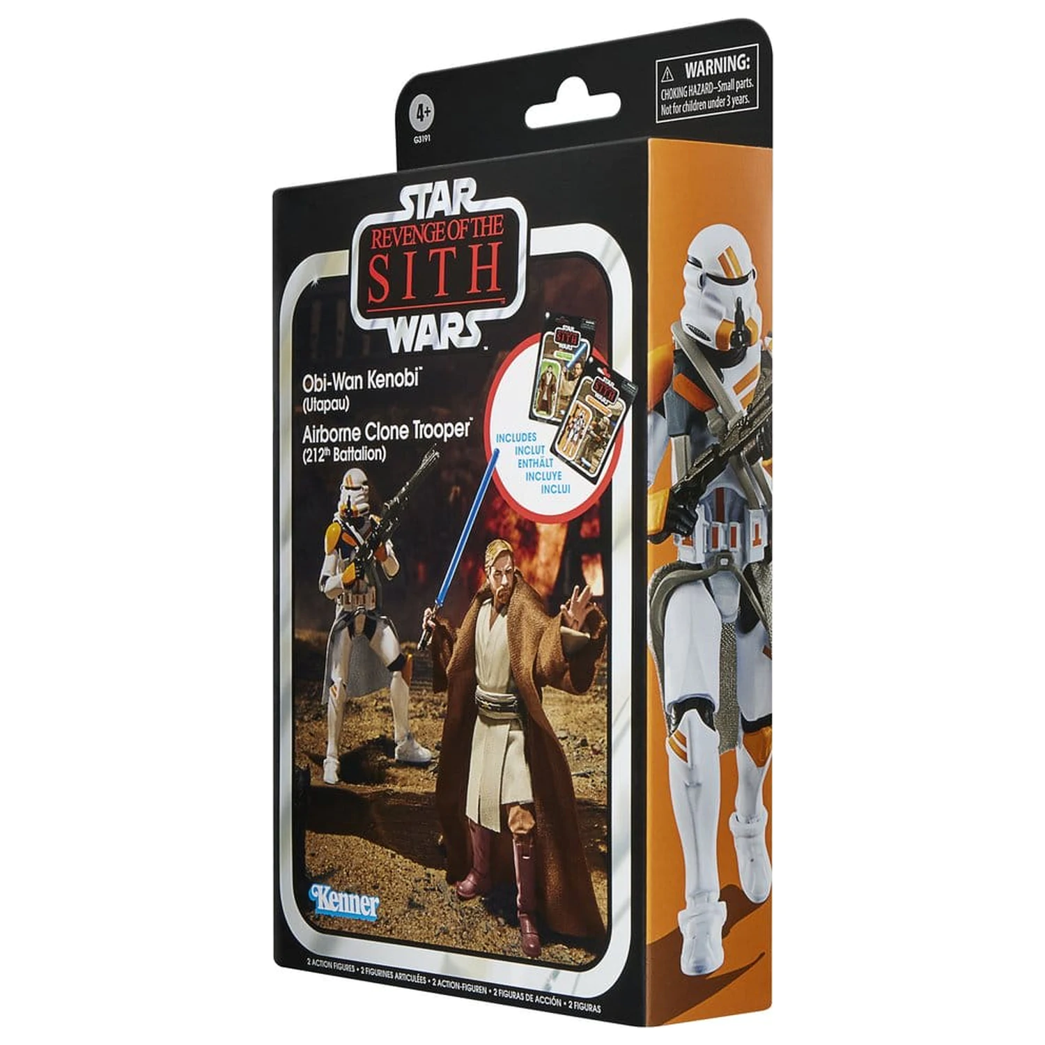 Star Wars Episode III Vintage Collection zestaw 2 figurek akcji Obi-Wan Kenobi i Airborne Clone Trooper 10 cm zdjęcie produktu