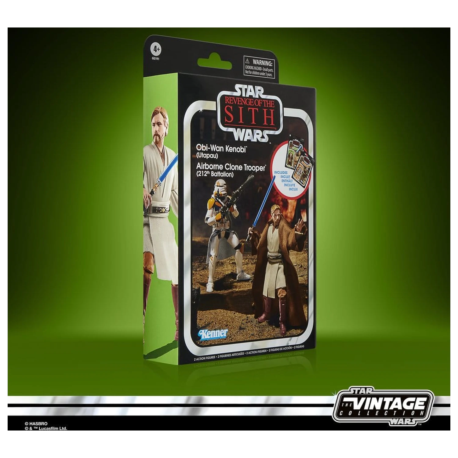Star Wars Episode III Vintage Collection zestaw 2 figurek akcji Obi-Wan Kenobi i Airborne Clone Trooper 10 cm zdjęcie produktu