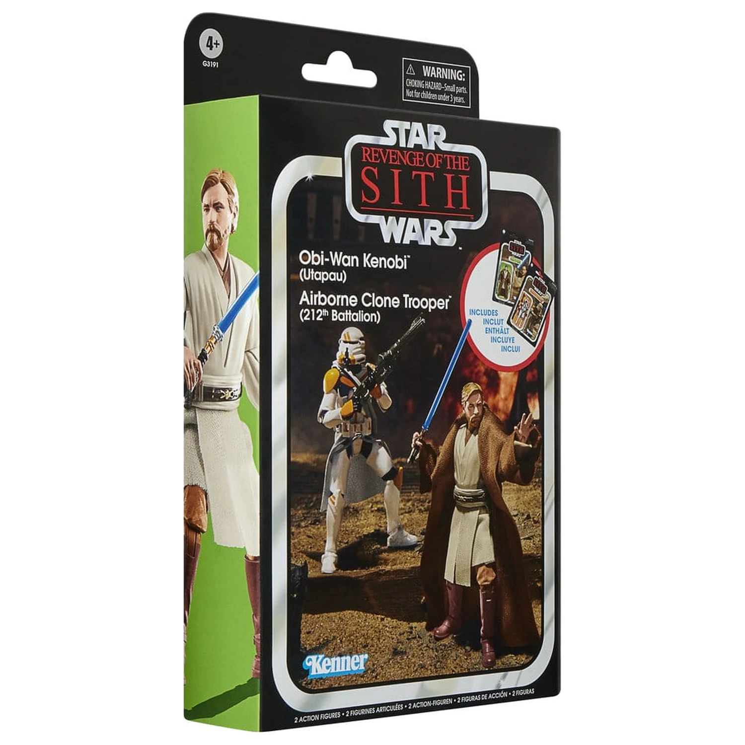 Star Wars Episode III Vintage Collection zestaw 2 figurek akcji Obi-Wan Kenobi i Airborne Clone Trooper 10 cm zdjęcie produktu