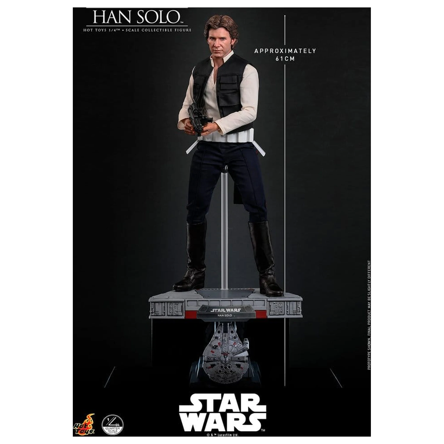 Star Wars Episode IV Figurka Akcji 1/4 Han Solo 46 cm zdjęcie produktu