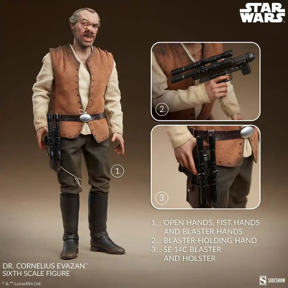 Star Wars: Część IV Łotrzy i Zbiry Figurka Akcji 1/6 Doktor Cornelius Evazan 30 cm zdjęcie produktu