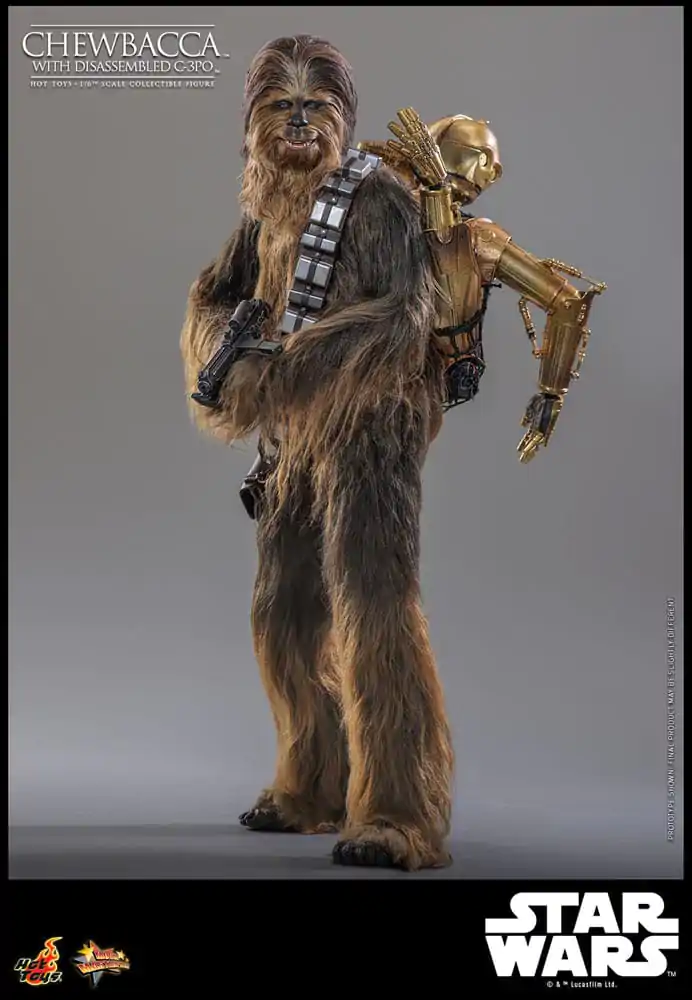 Star Wars: Część V – Imperium Kontratakuje Movie Masterpiece Figurka Akcji 1/6 Chewbacca z Rozmontowanym C-3PO 36 cm zdjęcie produktu