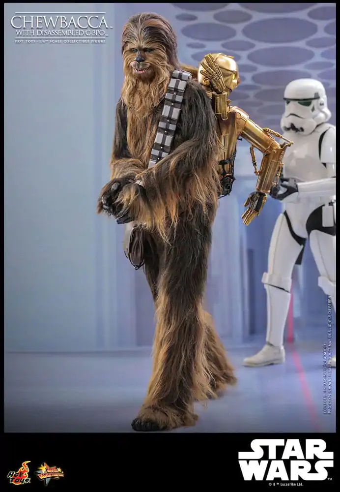 Star Wars: Część V – Imperium Kontratakuje Movie Masterpiece Figurka Akcji 1/6 Chewbacca z Rozmontowanym C-3PO 36 cm zdjęcie produktu