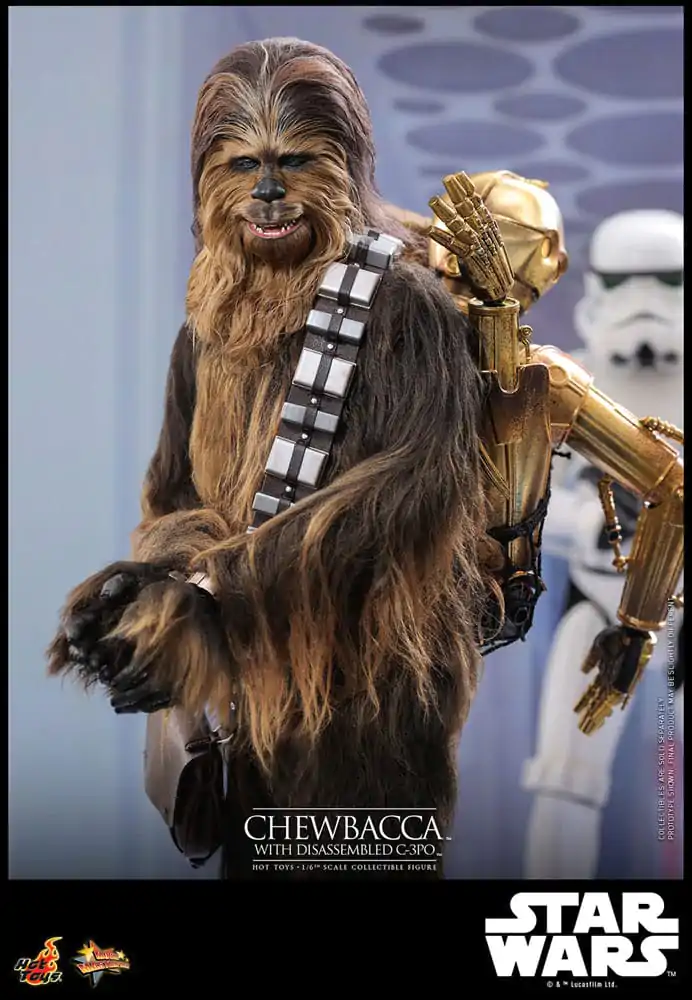 Star Wars: Część V – Imperium Kontratakuje Movie Masterpiece Figurka Akcji 1/6 Chewbacca z Rozmontowanym C-3PO 36 cm zdjęcie produktu