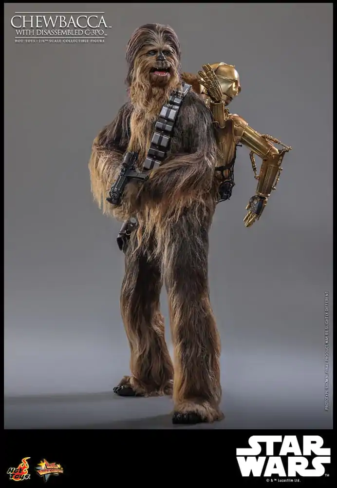 Star Wars: Część V – Imperium Kontratakuje Movie Masterpiece Figurka Akcji 1/6 Chewbacca z Rozmontowanym C-3PO 36 cm zdjęcie produktu