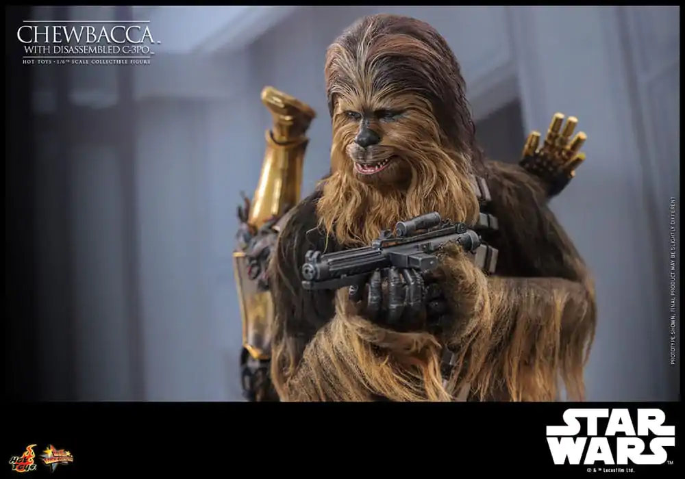 Star Wars: Część V – Imperium Kontratakuje Movie Masterpiece Figurka Akcji 1/6 Chewbacca z Rozmontowanym C-3PO 36 cm zdjęcie produktu