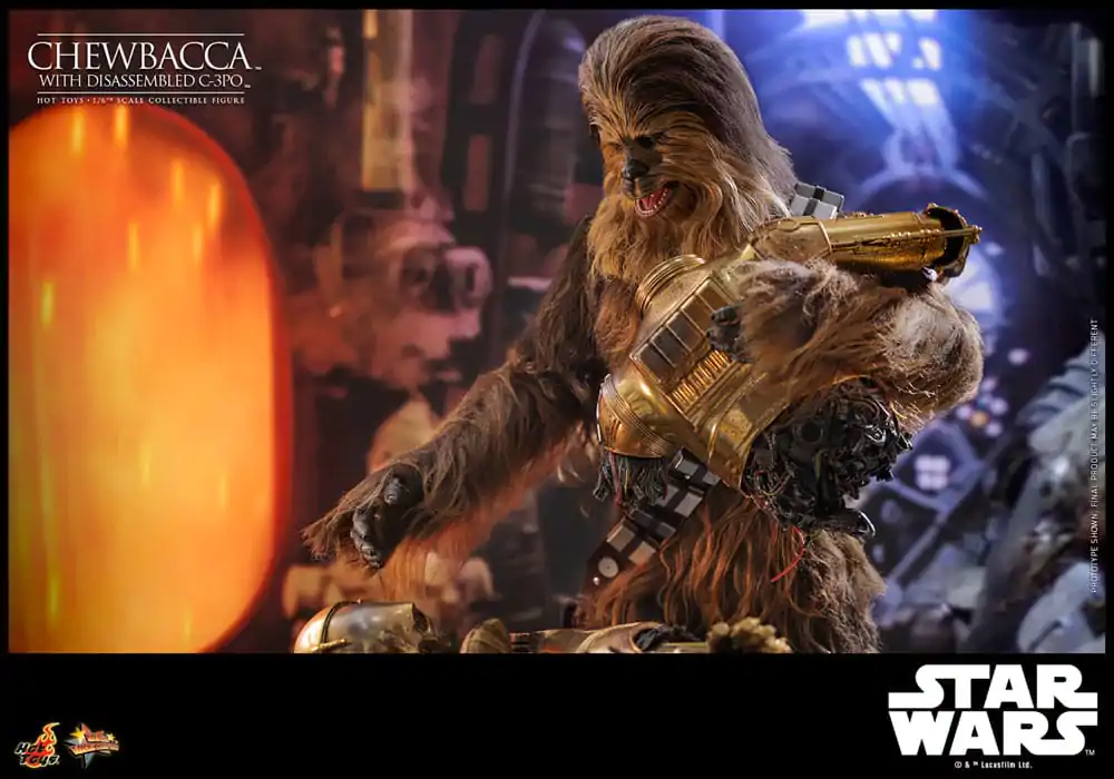 Star Wars: Część V – Imperium Kontratakuje Movie Masterpiece Figurka Akcji 1/6 Chewbacca z Rozmontowanym C-3PO 36 cm zdjęcie produktu