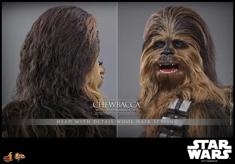 Star Wars: Część V – Imperium Kontratakuje Movie Masterpiece Figurka Akcji 1/6 Chewbacca z Rozmontowanym C-3PO 36 cm zdjęcie produktu