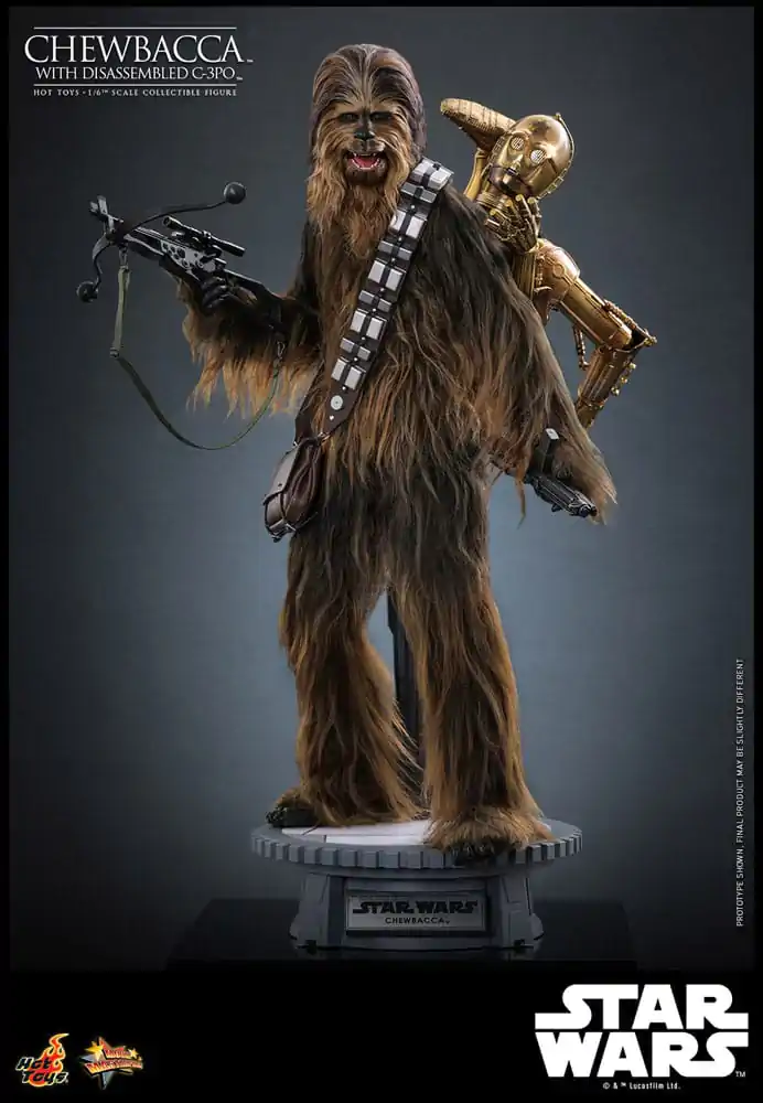 Star Wars: Część V – Imperium Kontratakuje Movie Masterpiece Figurka Akcji 1/6 Chewbacca z Rozmontowanym C-3PO 36 cm zdjęcie produktu