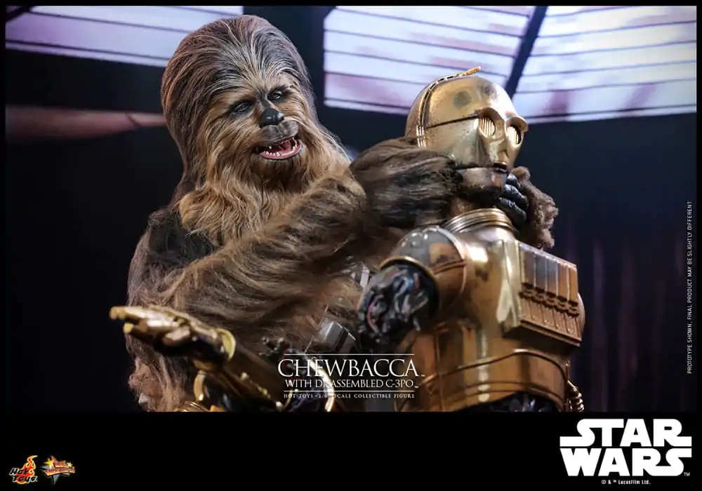 Star Wars: Część V – Imperium Kontratakuje Movie Masterpiece Figurka Akcji 1/6 Chewbacca z Rozmontowanym C-3PO 36 cm zdjęcie produktu